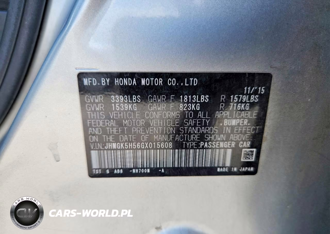 2016 Honda Fit Lx VIN:JHMGK5H56GX015608 - 12