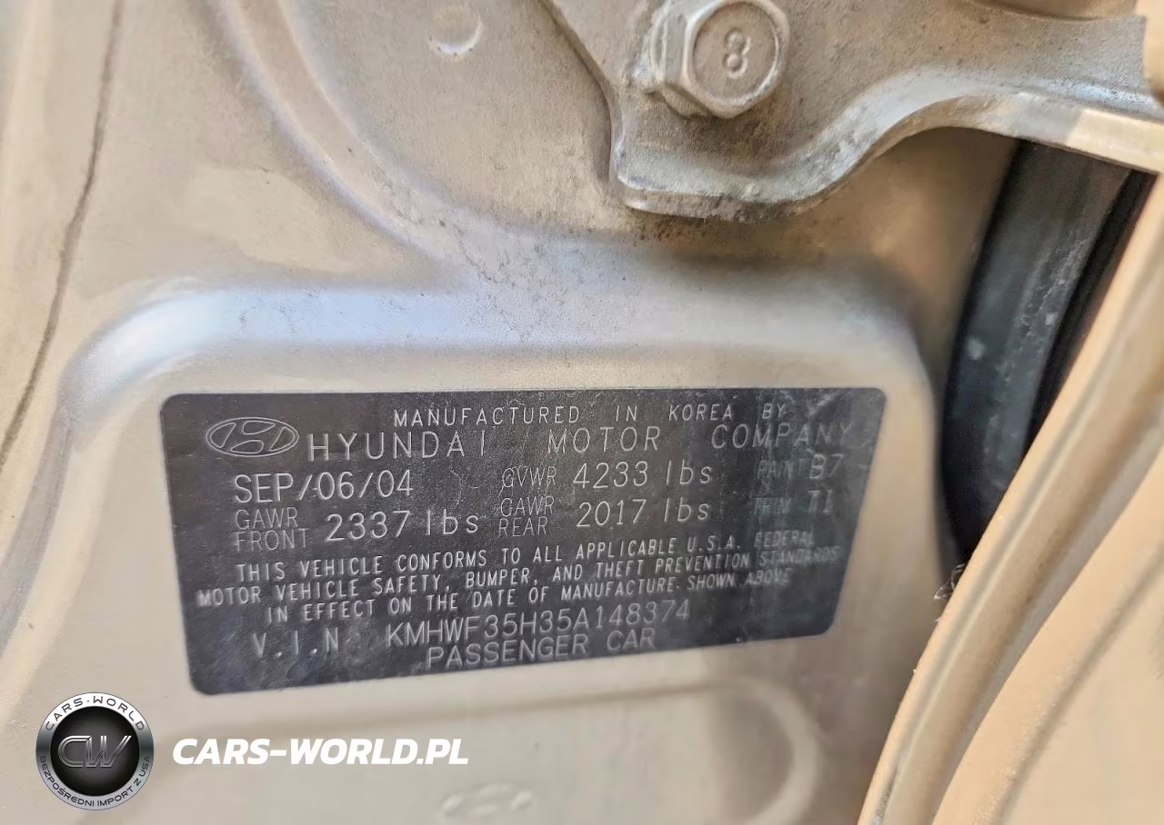 2005 Hyundai Sonata Gls VIN:KMHWF35H35A148374 - 12