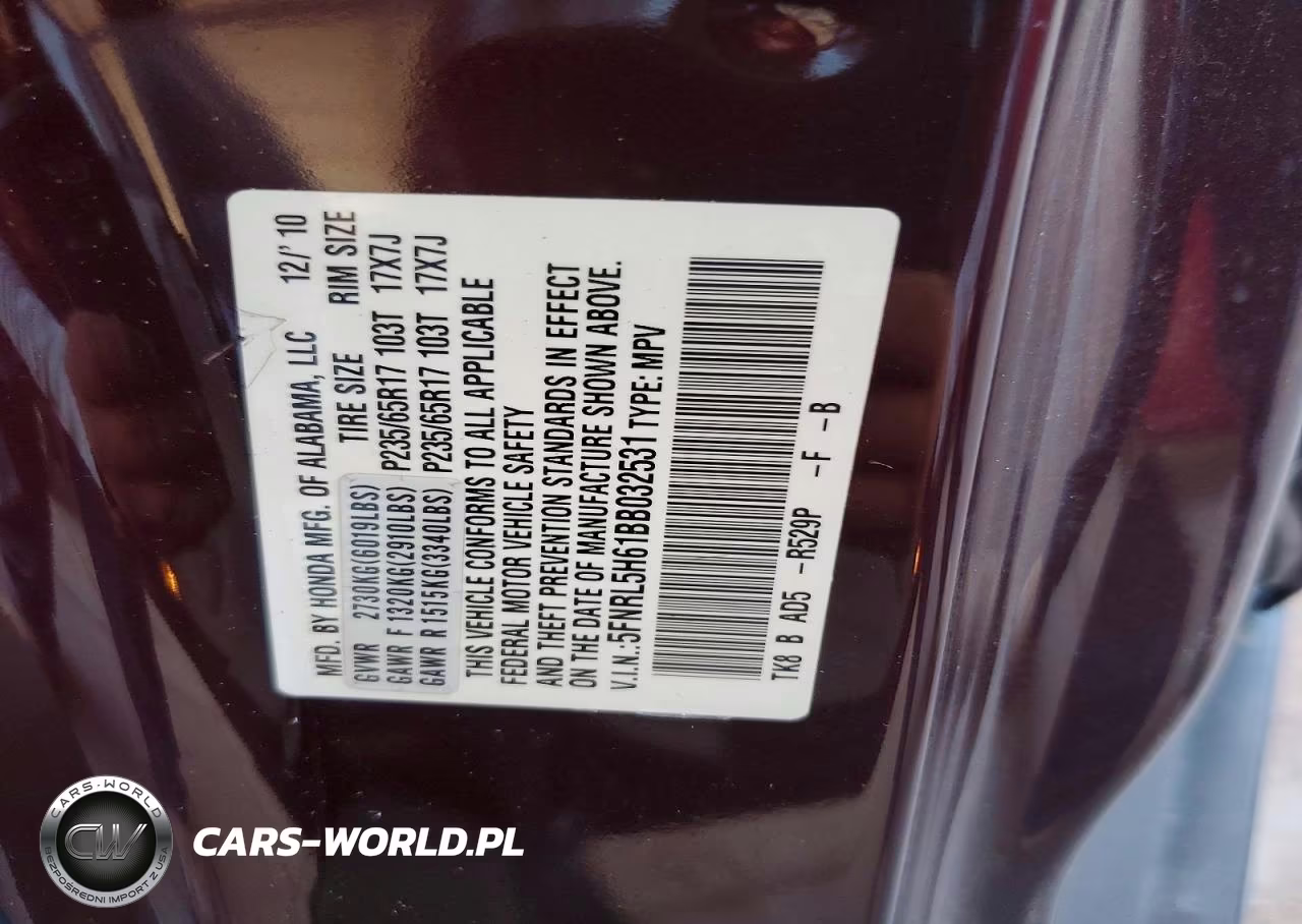 2011 Honda Odyssey Exl VIN:5FNRL5H61BB032531 - 12
