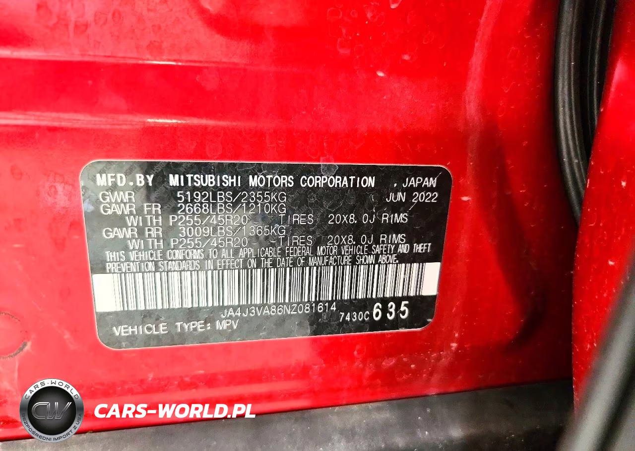 2022 Mitsubishi Outlander Sel VIN:JA4J3VA86NZ081614 - 14