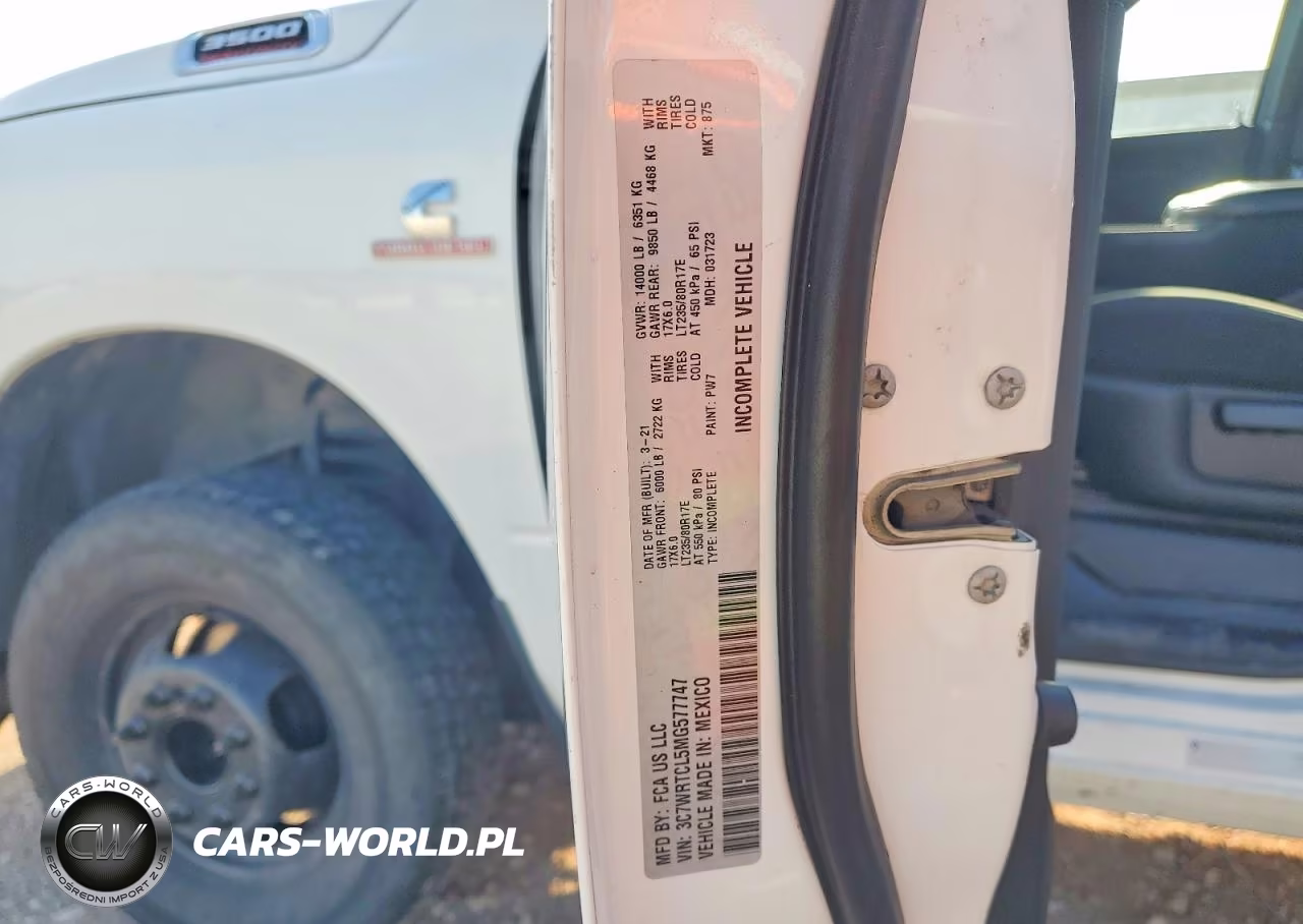 2021 Ram 3500 VIN:3C7WRTCL5MG577747 - 12
