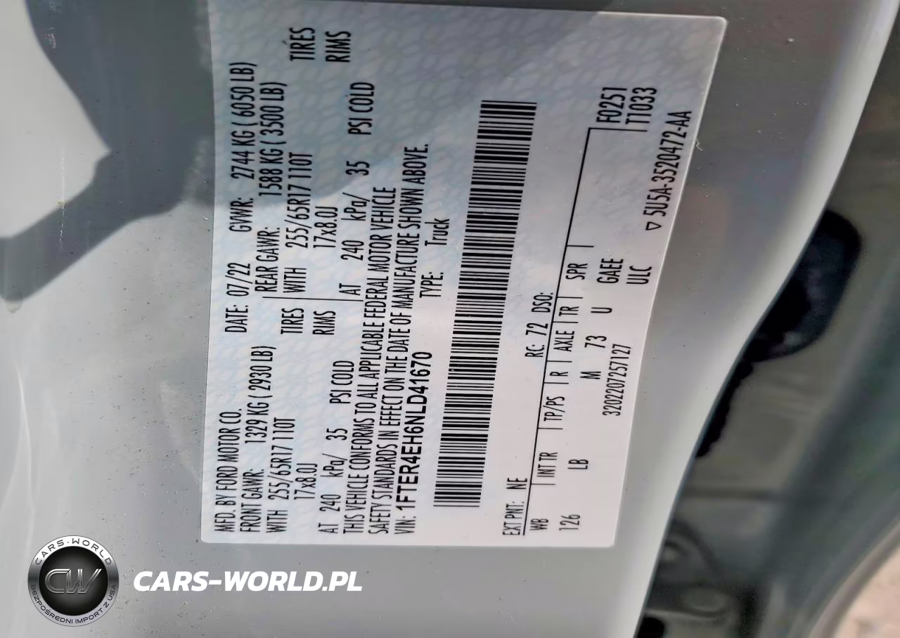 2022 Ford Ranger Xl VIN:1FTER4EH6NLD41670 - 12