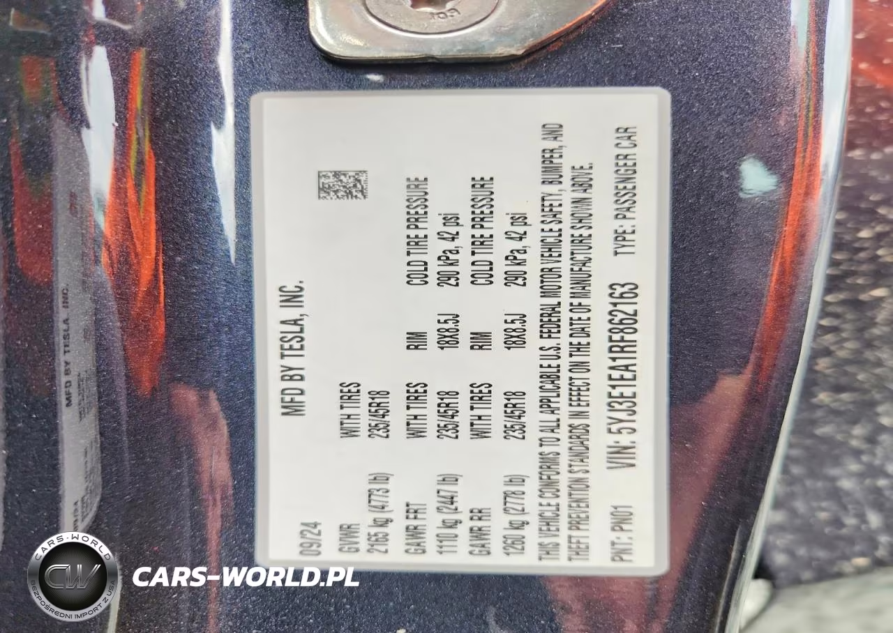 2024 Tesla Model 3 VIN:5YJ3E1EA1RF862163 - 12