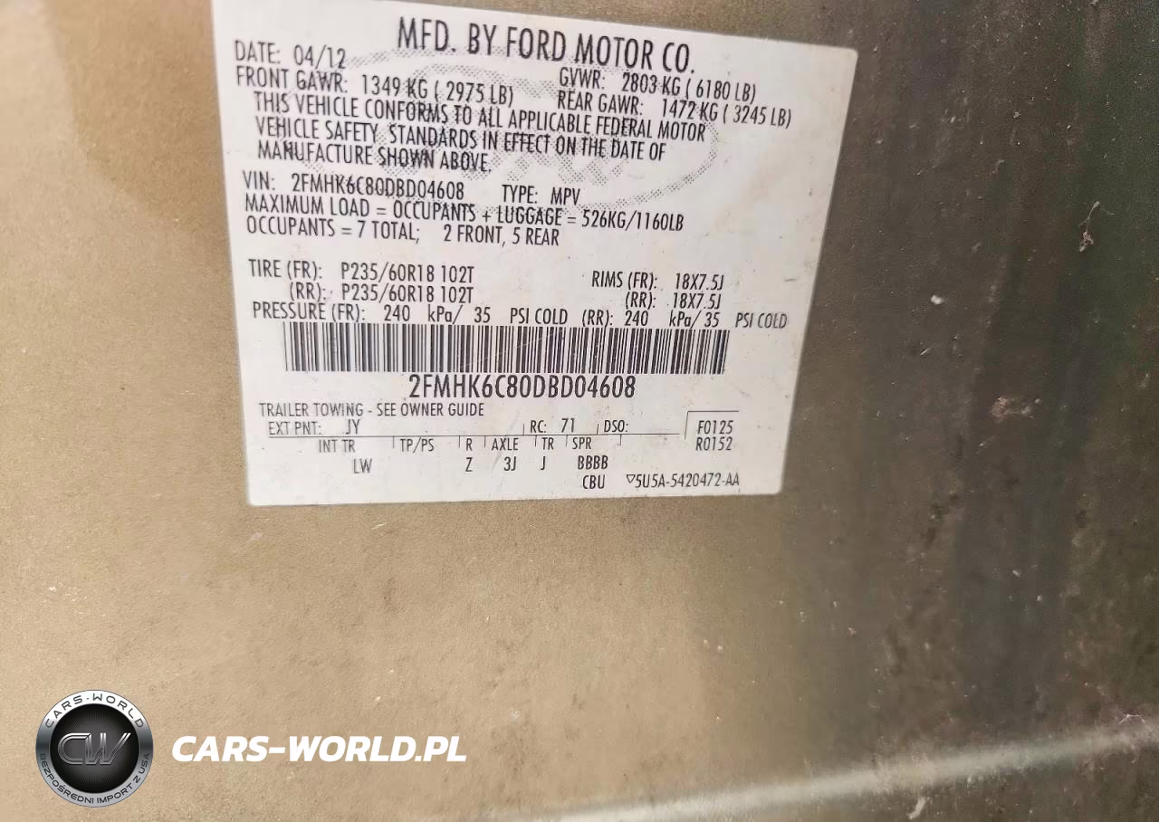 2013 Ford Flex Sel VIN:2FMHK6C80DBD04608 - 13