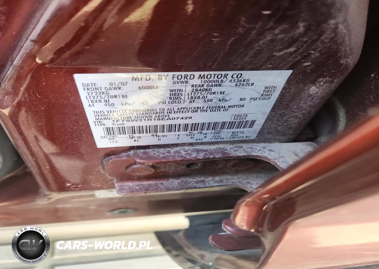 2008 Ford F350 Srw Super Duty VIN:1FTSW31R18EA07429 - 13