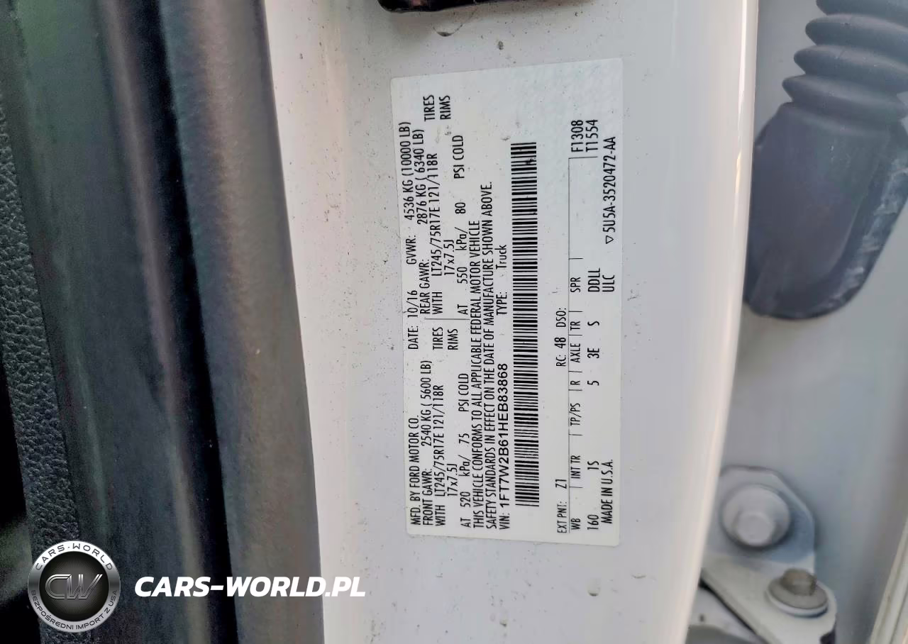 2017 Ford F250 Super Duty VIN:1FT7W2B61HEB83868 - 12