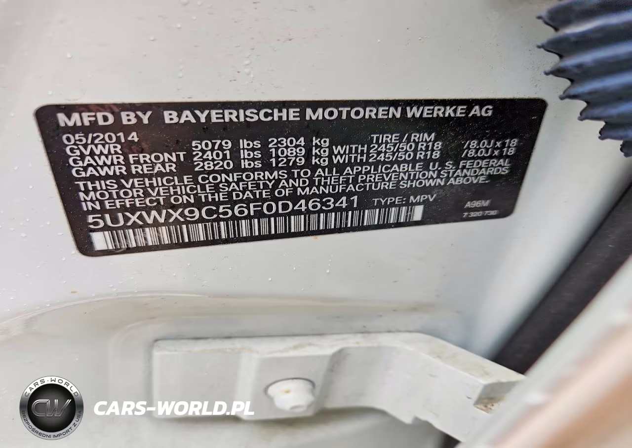 2015 BMW X3 xDrive28I VIN:5UXWX9C56F0D46341 - 13