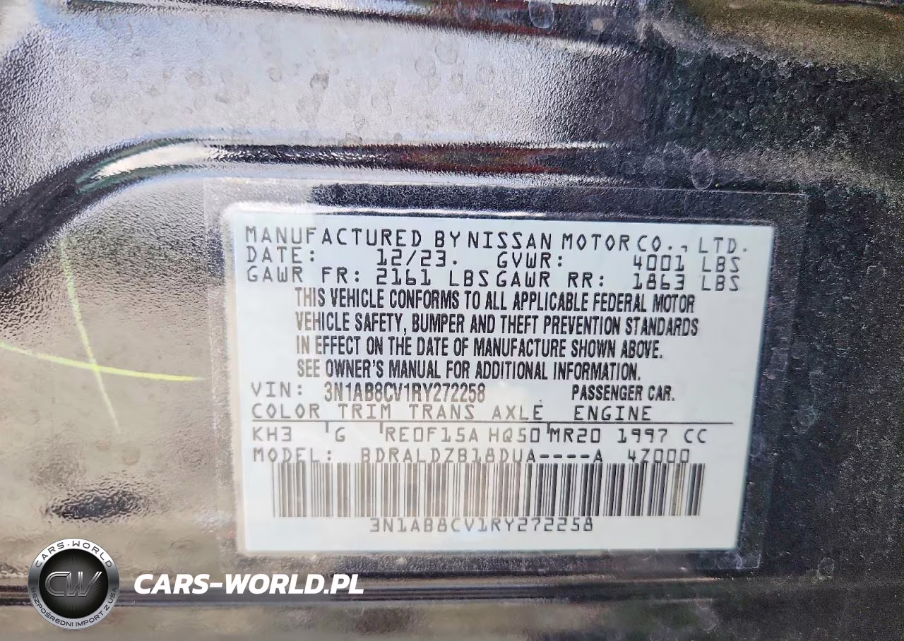 2024 Nissan Sentra Sv VIN:3N1AB8CV1RY272258 - 12