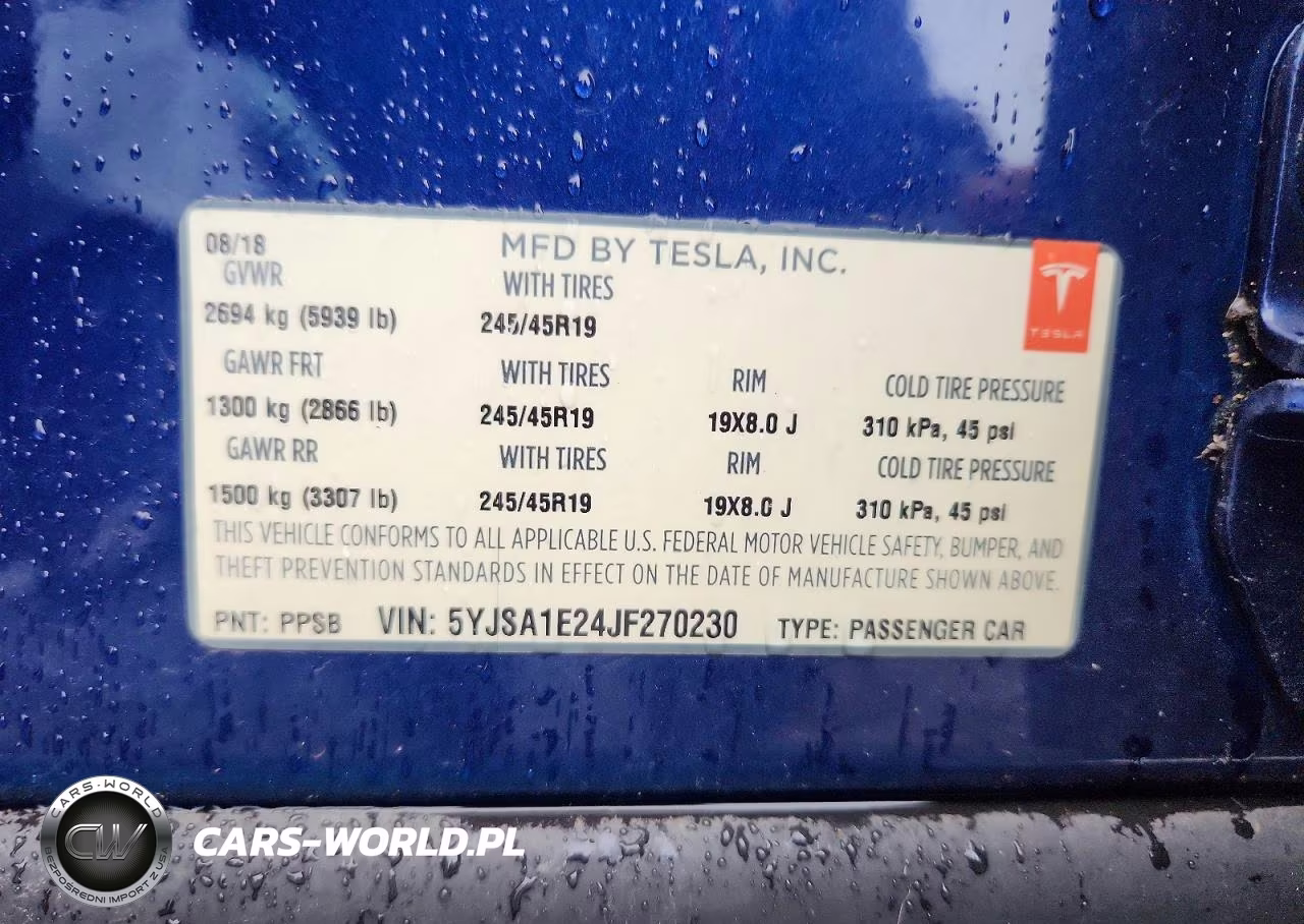 2018 Tesla Model S VIN:5YJSA1E24JF270230 - 12