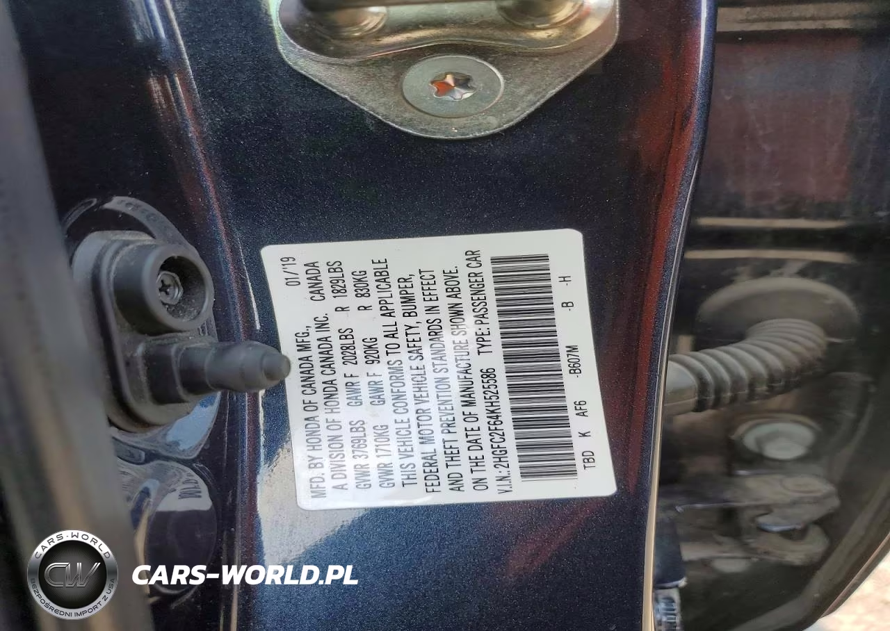 2019 Honda Civic Lx VIN:2HGFC2F64KH525586 - 12