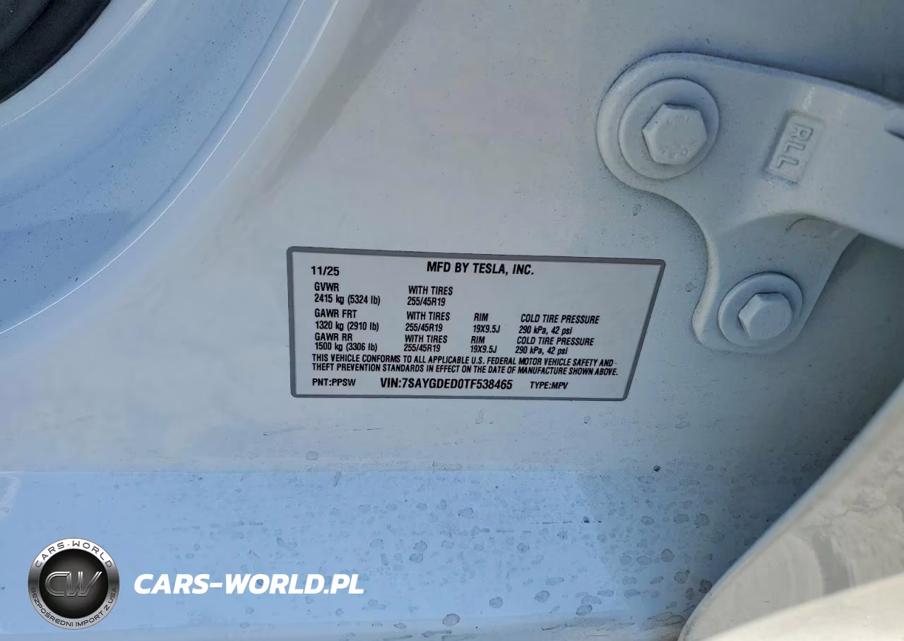 2026 Tesla Model Y VIN:7SAYGDED0TF538465 - 12