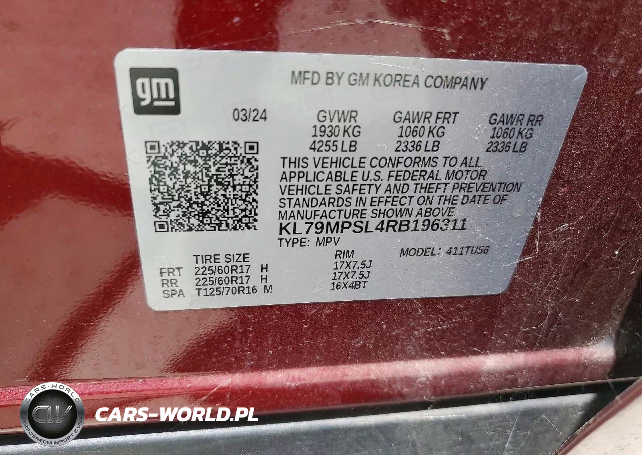 2024 Chevrolet Trailblazer Lt VIN:KL79MPSL4RB196311 - 13