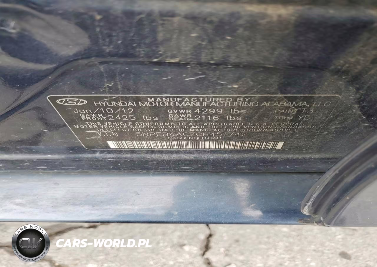 2012 Hyundai Sonata Gls VIN:5NPEB4AC7CH451742 - 12