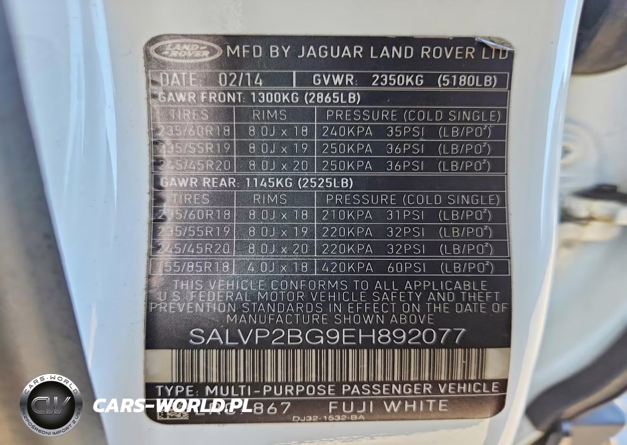 2014 Land Rover Range Rover Evoque Pure Plus VIN:SALVP2BG9EH892077 - 13