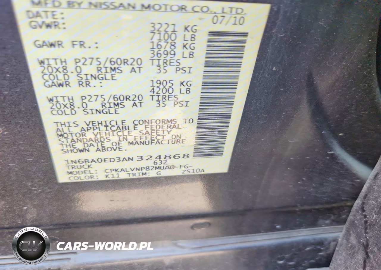 2010 Nissan Titan Se VIN:1N6BA0ED3AN324868 - 12