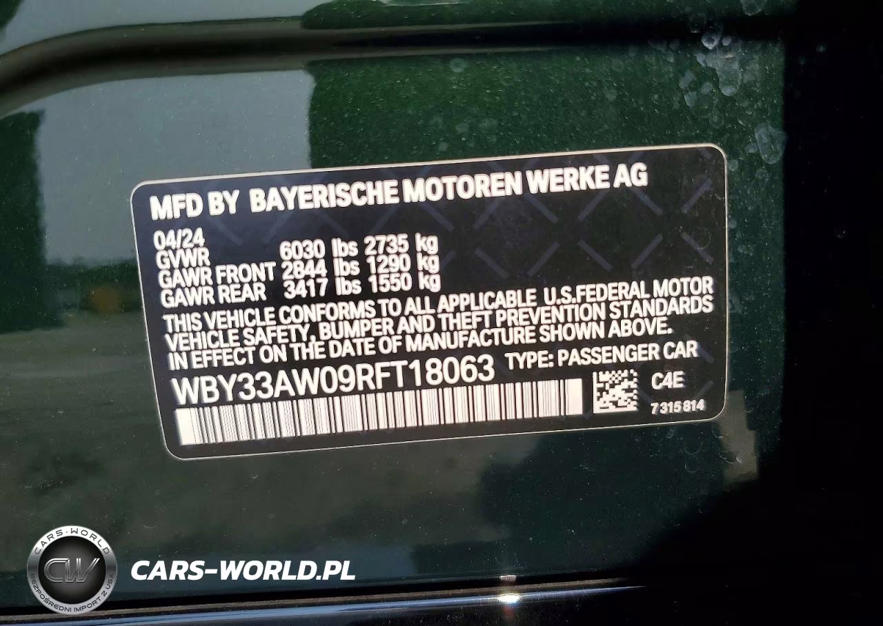2024 BMW I4 M50 VIN:WBY33AW09RFT18063 - 13