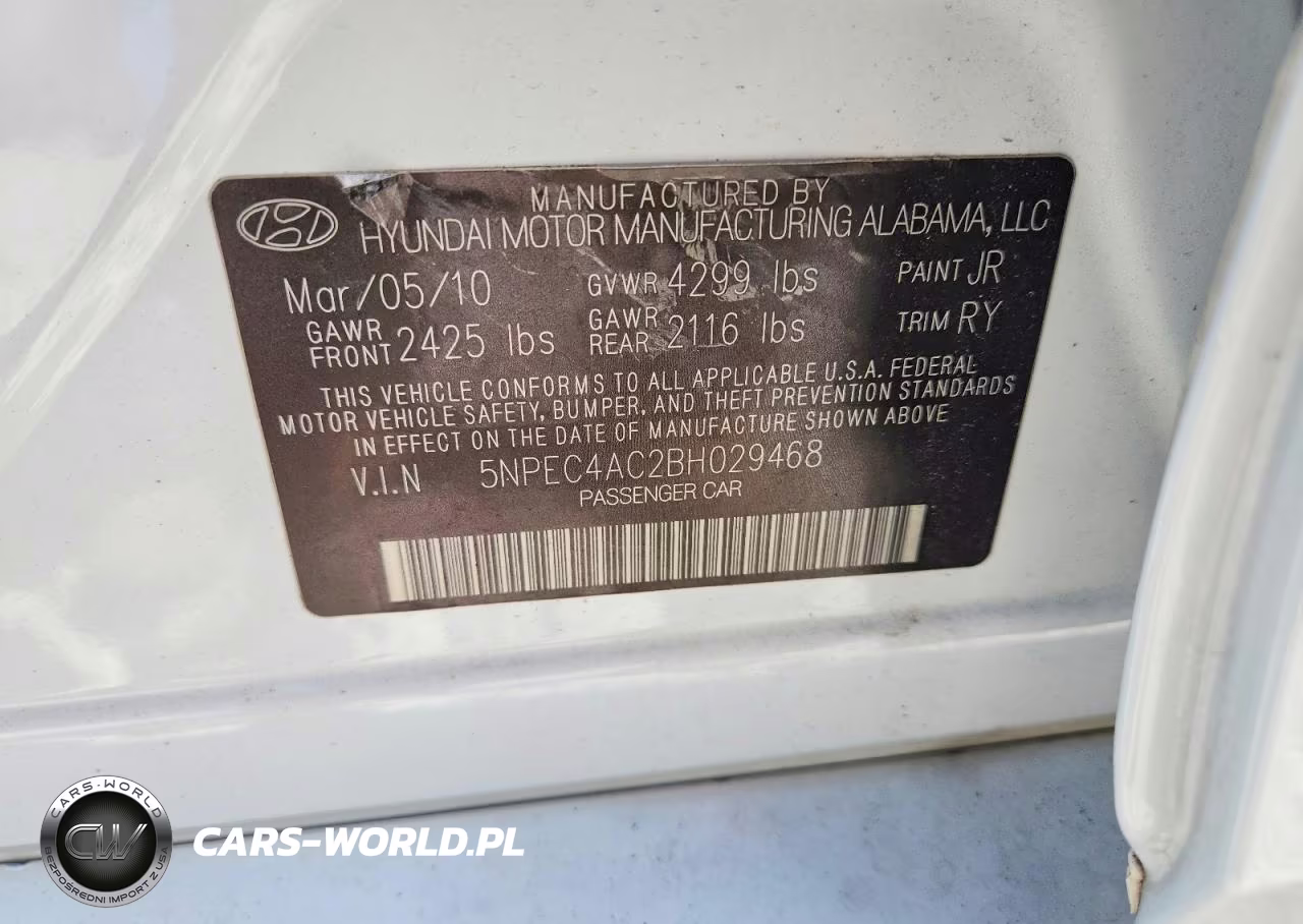 2011 Hyundai Sonata Limited VIN:5NPEC4AC2BH029468 - 13