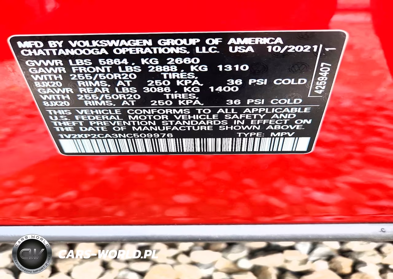 2022 Volkswagen Atlas Se VIN:1V2KP2CA3NC509976 - 13