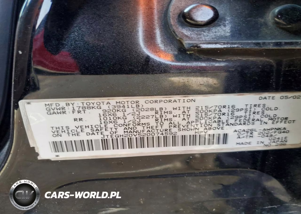 2002 Toyota Rav4 Base VIN:JTEGH20V520074592 - 13