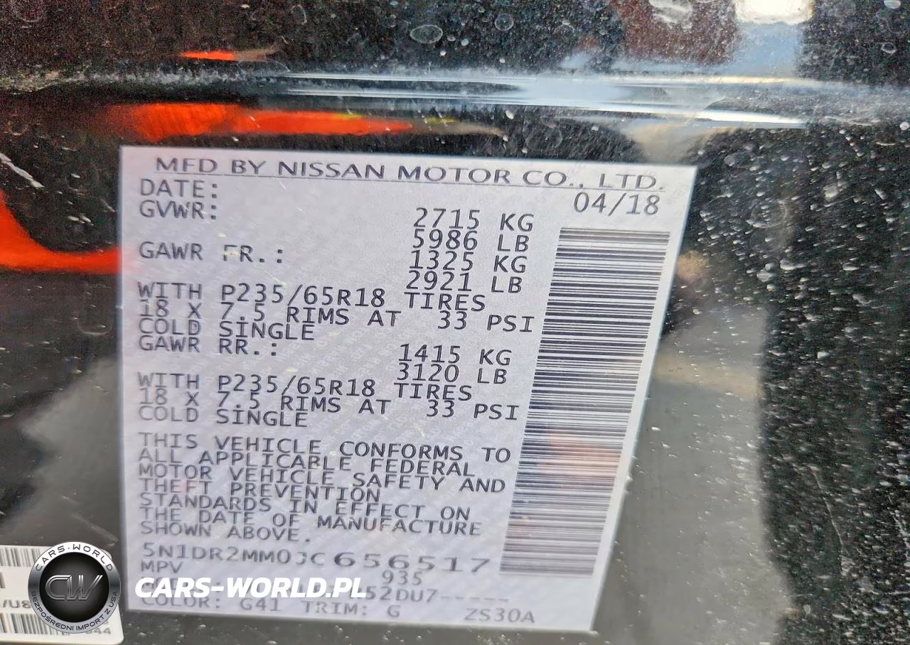 2018 Nissan Pathfinder S VIN:5N1DR2MM0JC656517 - 13