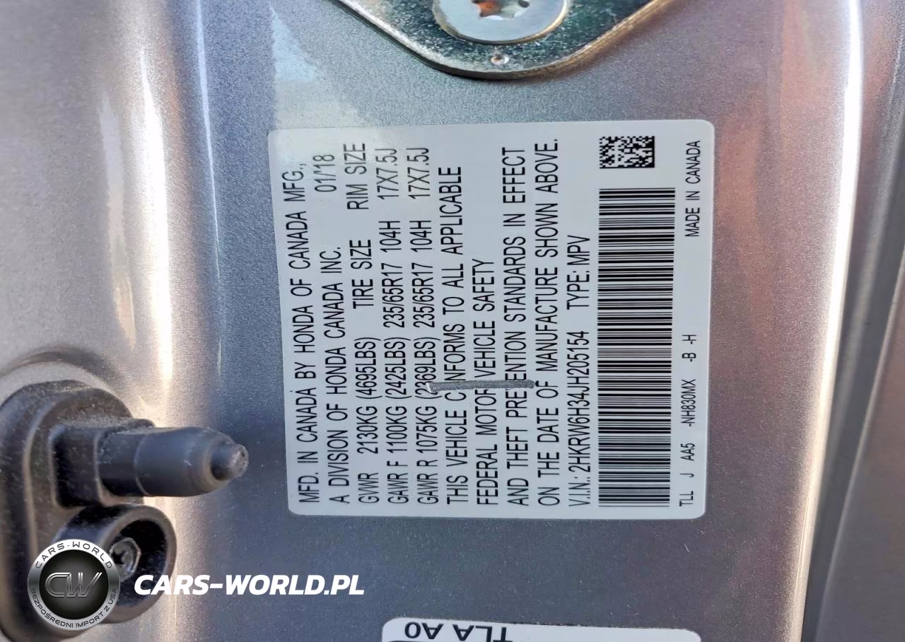 2018 Honda Cr-V Lx VIN:2HKRW6H34JH205154 - 14