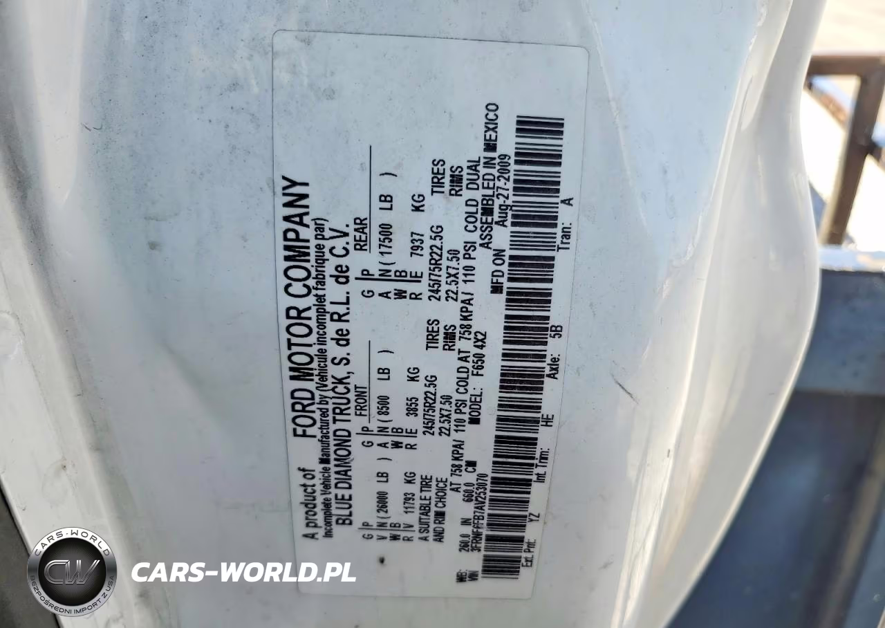 2010 Ford F650 Super Duty VIN:3FRNF6FB7AV253070 - 11