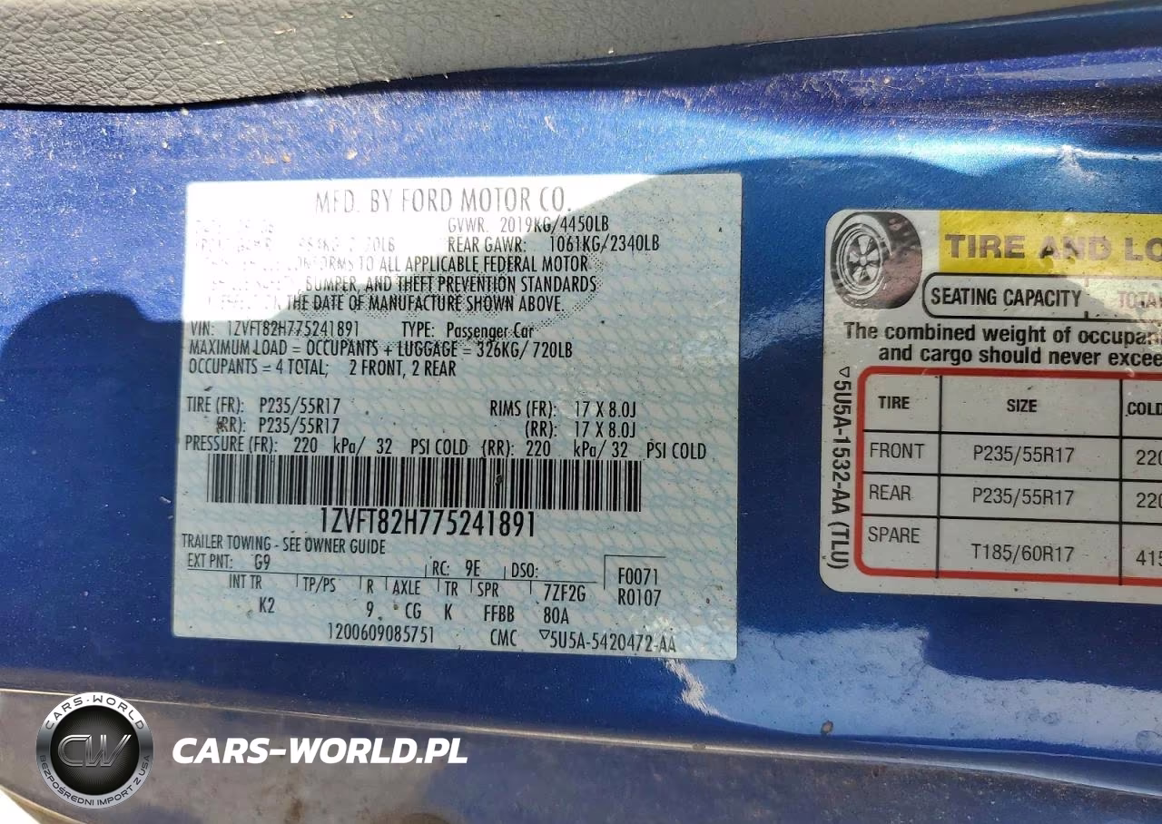 2007 Ford Mustang Gt VIN:1ZVFT82H775241891 - 12