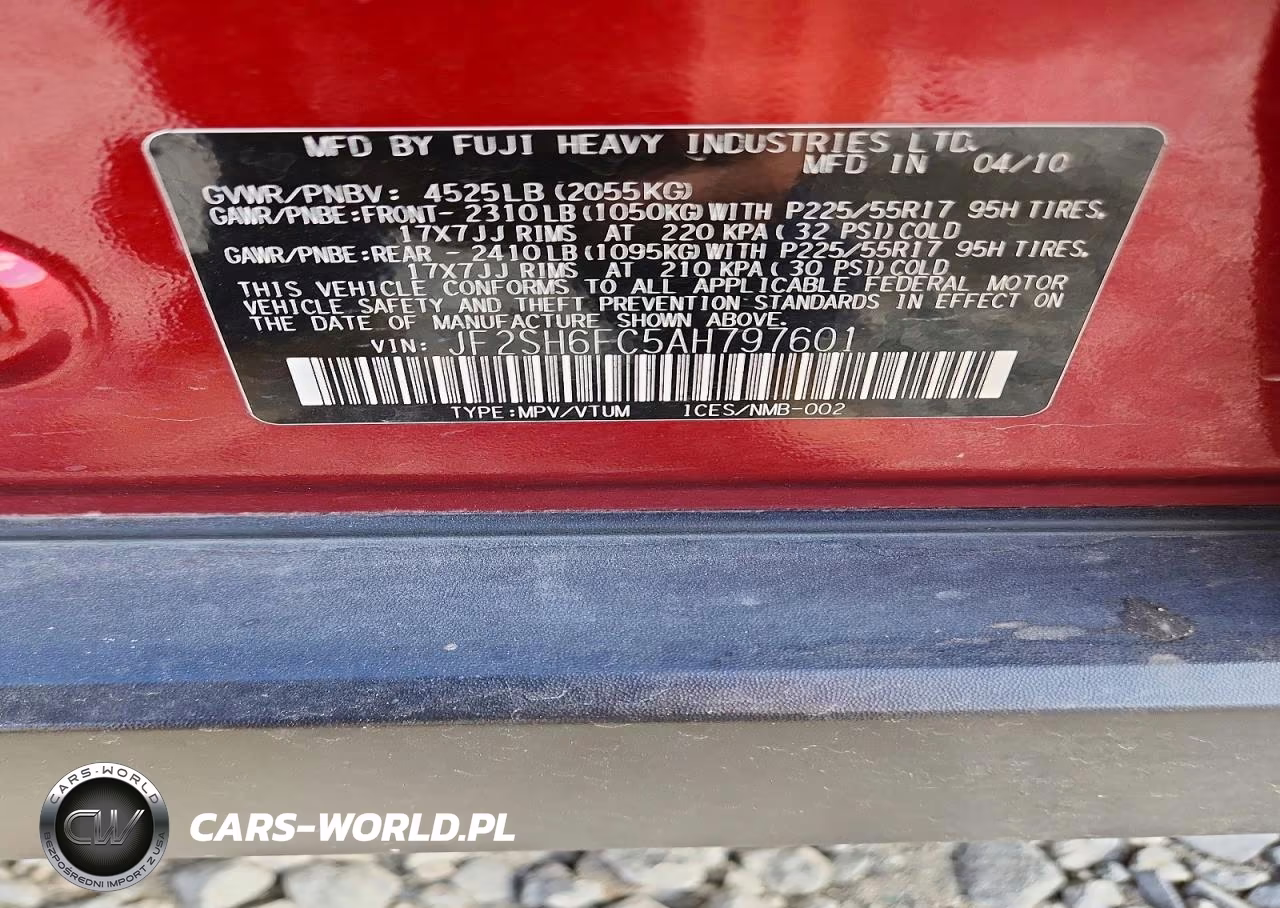 2010 Subaru Forester 2.5Xt Limited VIN:JF2SH6FC5AH797601 - 13