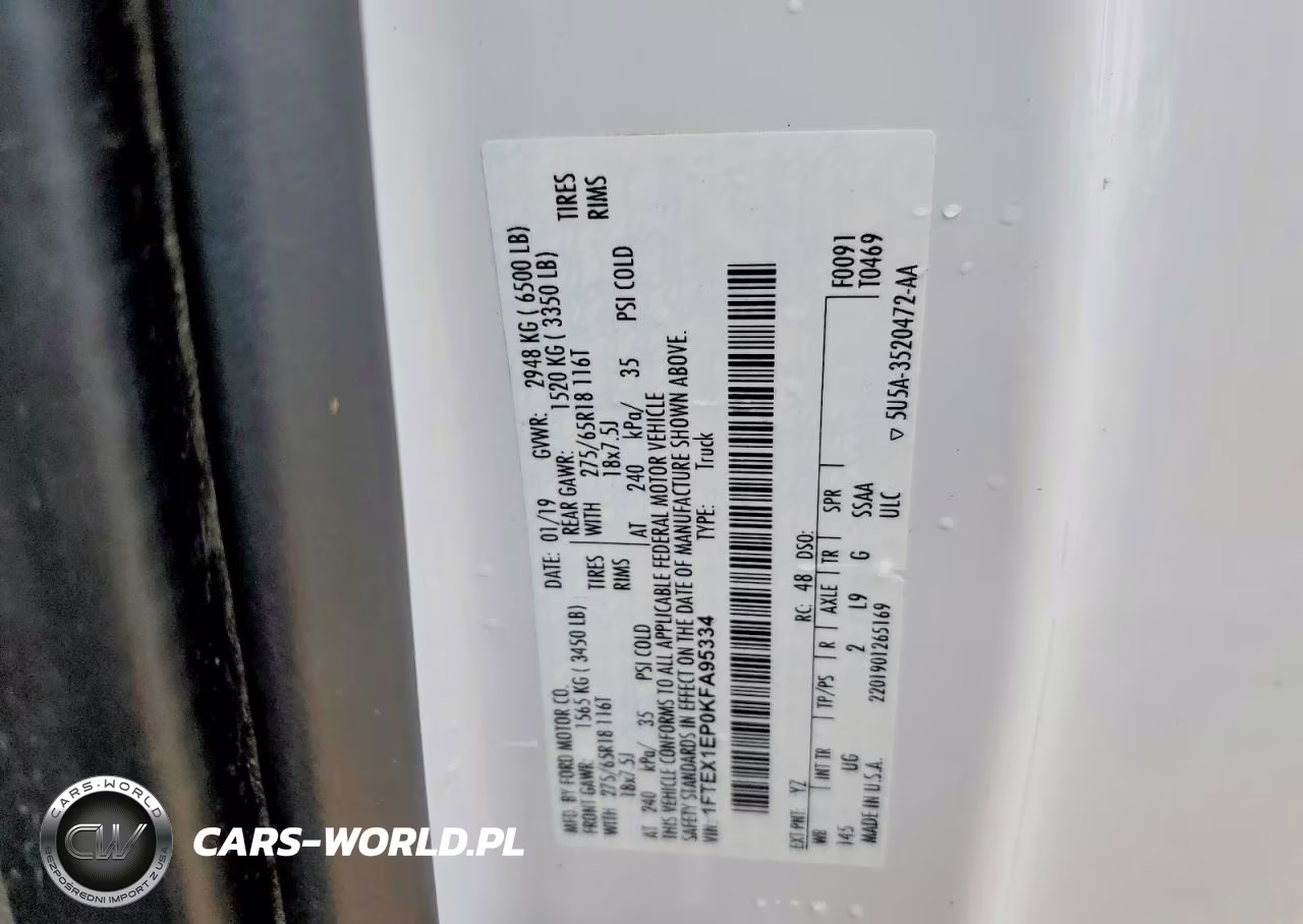 2019 Ford F150 Super Cab VIN:1FTEX1EP0KFA95334 - 12