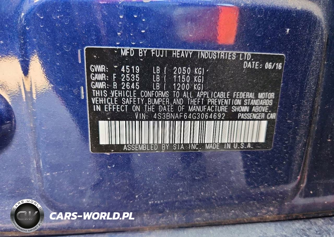 SUBARU LEGACY 2.5 VIN:4S3BNAF64G3064692 - 12