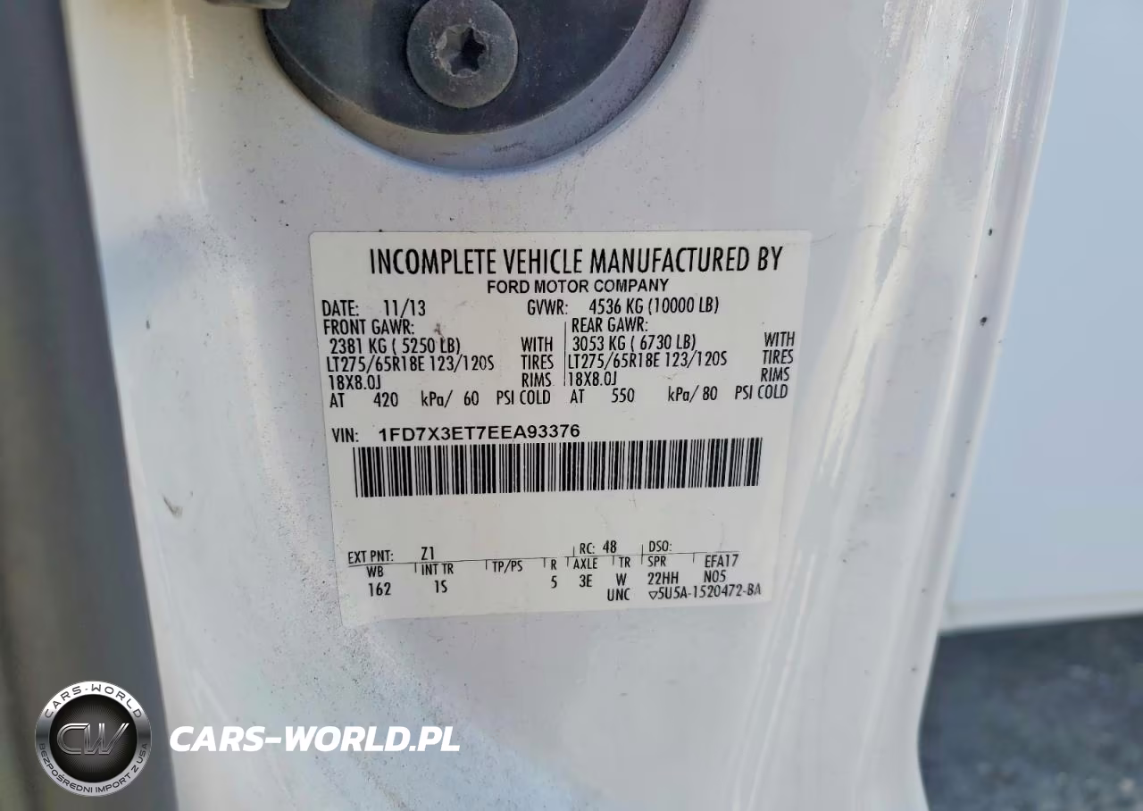 2014 Ford F350 Super Duty VIN:1FD7X3ET7EEA93376 - 12