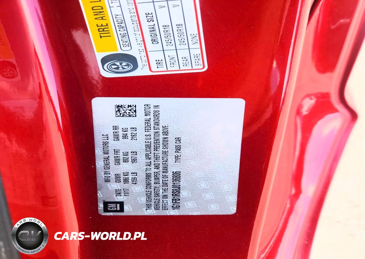 2018 Chevrolet Camaro Lt VIN:1G1FB1RS8J0136806 - 12