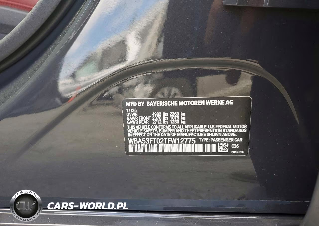 2026 BMW M340I VIN:WBA53FT02TFW12775 - 12