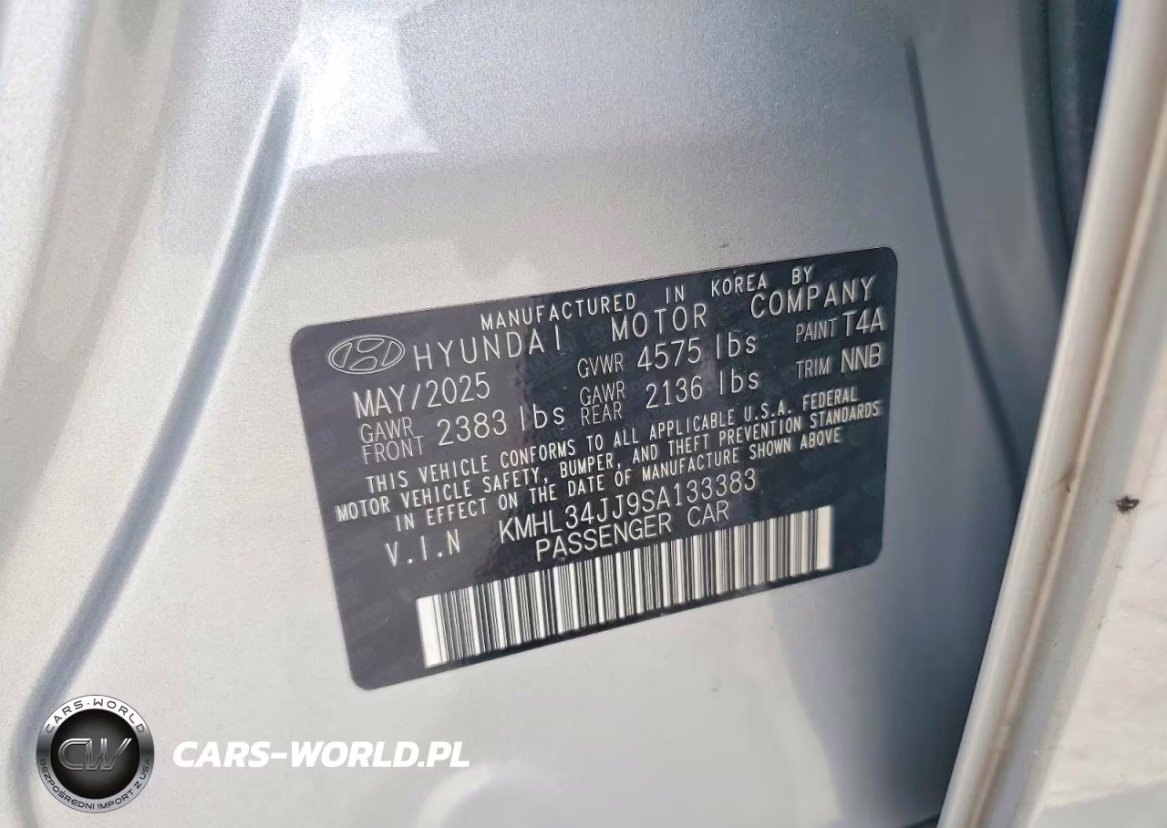 2025 Hyundai Sonata Hybrid Sel VIN:KMHL34JJ9SA133383 - 12