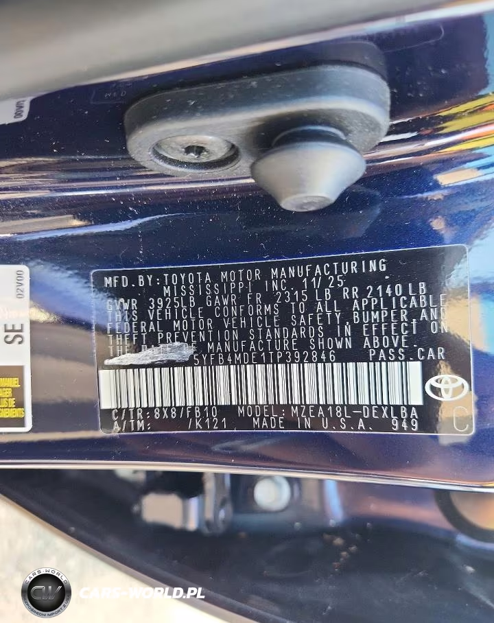 2026 Toyota Corolla Le VIN:5YFB4MDE1TP392846 - 13