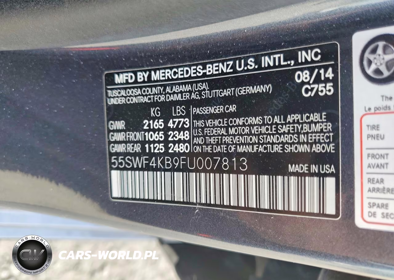 2015 Mercedes-Benz C 300 4Matic VIN:55SWF4KB9FU007813 - 12