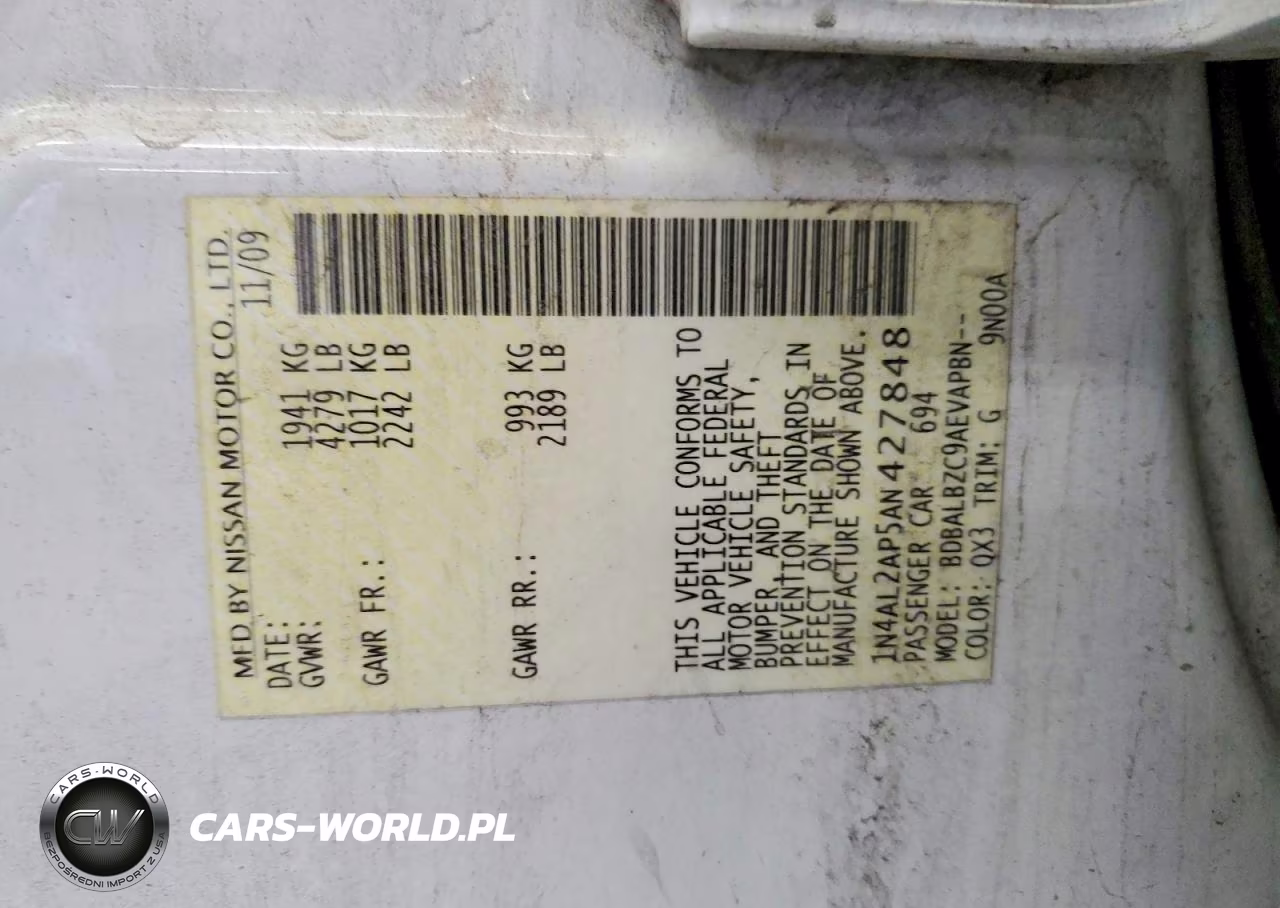 2010 Nissan Altima 2.5 VIN:1N4AL2AP5AN427848 - 12