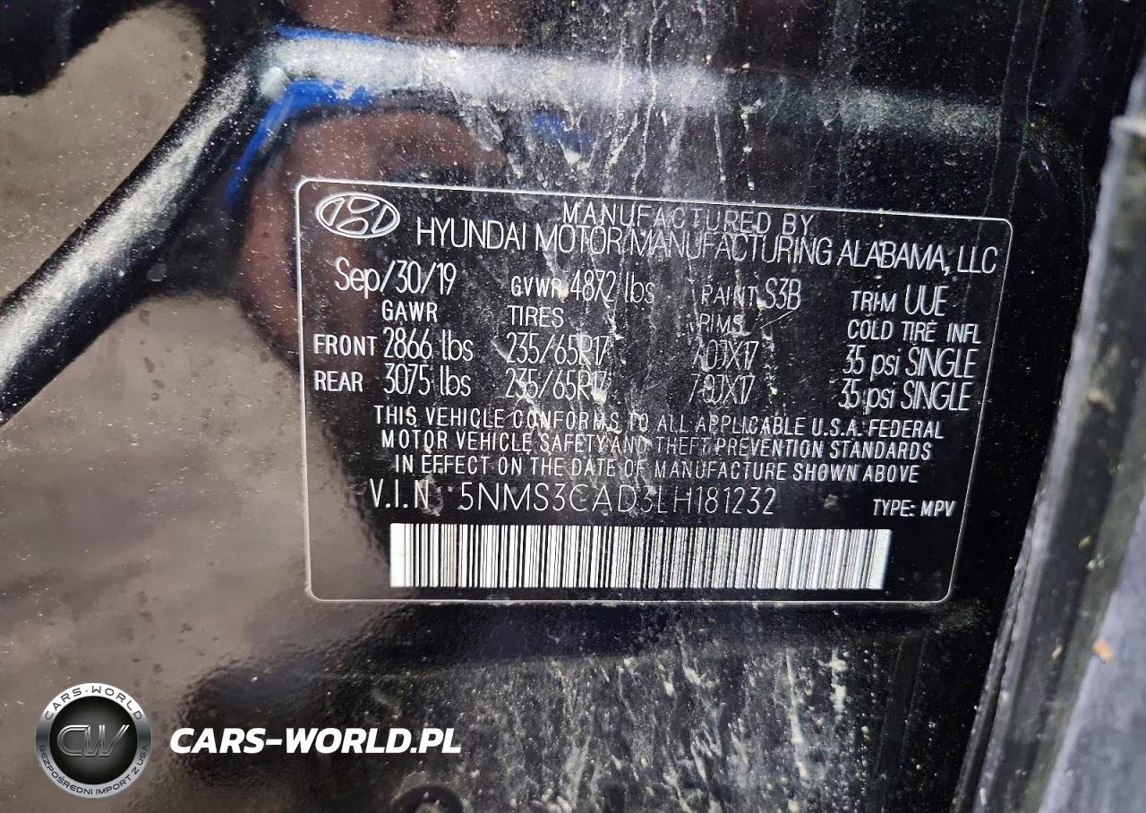 2020 Hyundai Santa Fe Sel VIN:5NMS3CAD3LH181232 - 14