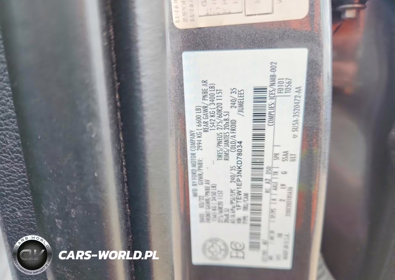 2022 Ford F150 Supercrew VIN:1FTEW1EP3NKD78034 - 12