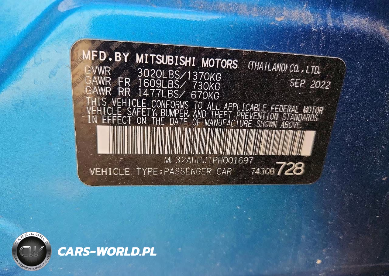 2023 Mitsubishi Mirage Es-Le VIN:ML32AUHJ1PH001697 - 13