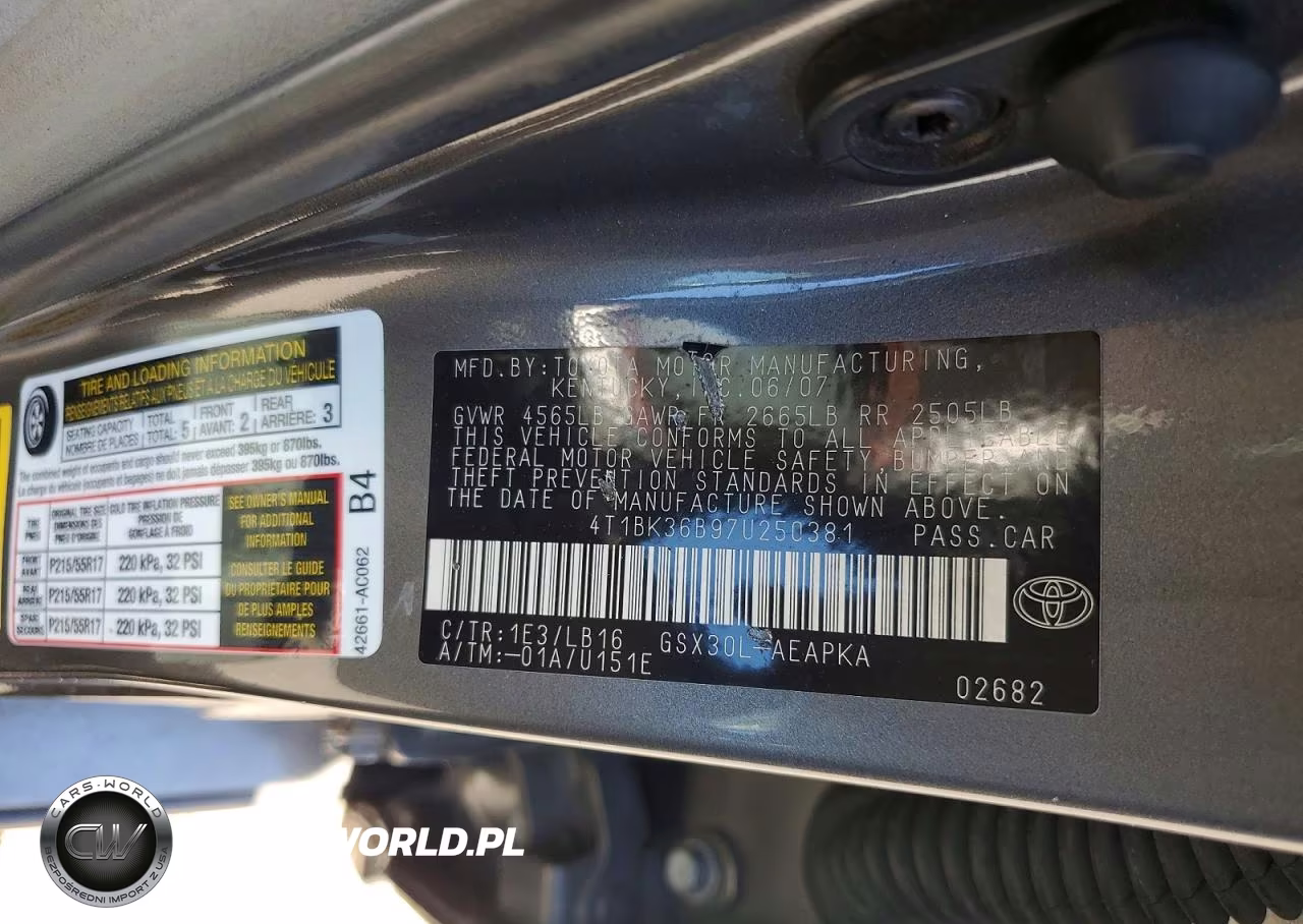 2007 Toyota Avalon Limited VIN:4T1BK36B97U250381 - 12