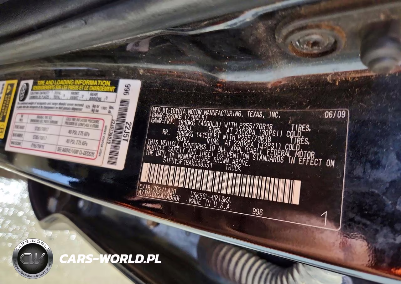 2010 Toyota Tundra Double Cab Sr5 VIN:5TFUY5F18AX098551 - 13