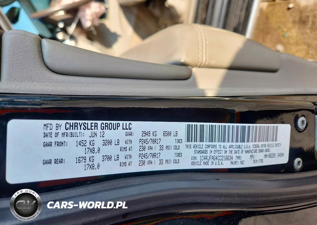 2012 Jeep Grand Cherokee Laredo VIN:1C4RJFAG4CC216634 - 13