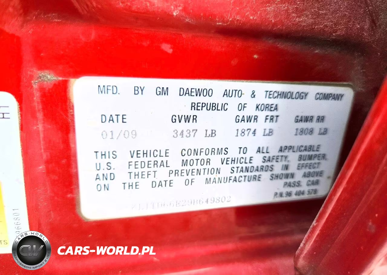 2009 Chevrolet Aveo Ls VIN:KL1TD66E29B649802 - 12