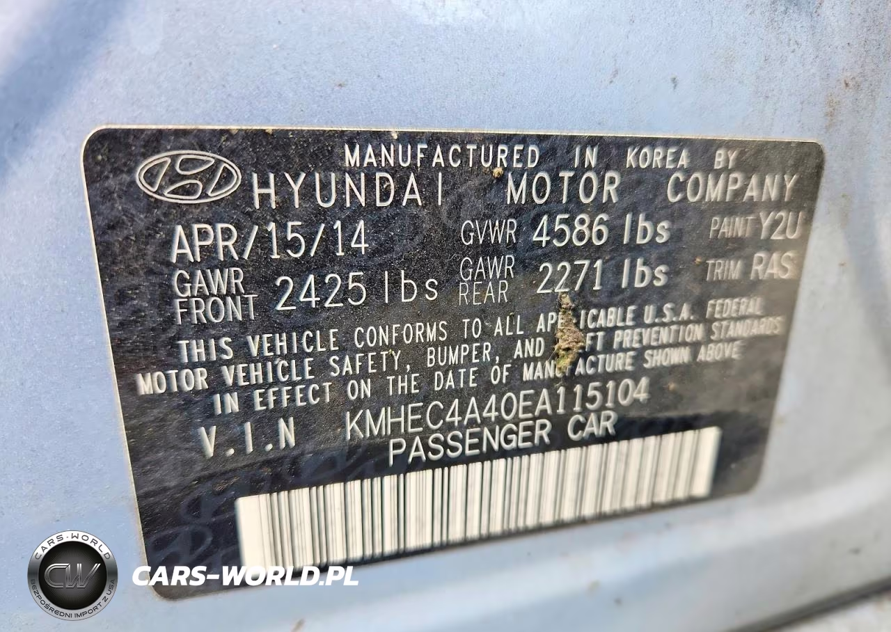 2014 Hyundai Sonata Hybrid VIN:KMHEC4A40EA115104 - 12