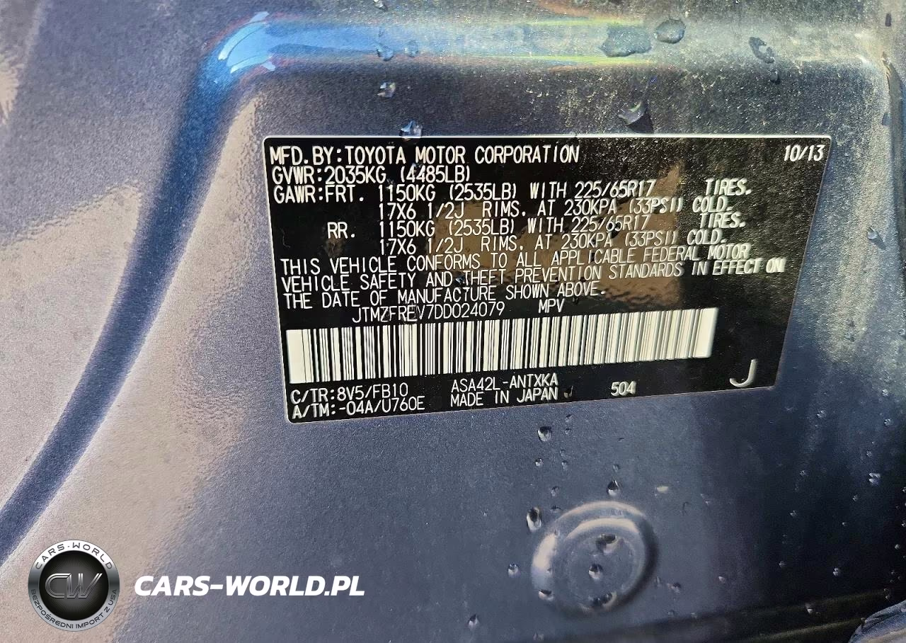 2013 Toyota Rav4 Le VIN:JTMZFREV7DD024079 - 14