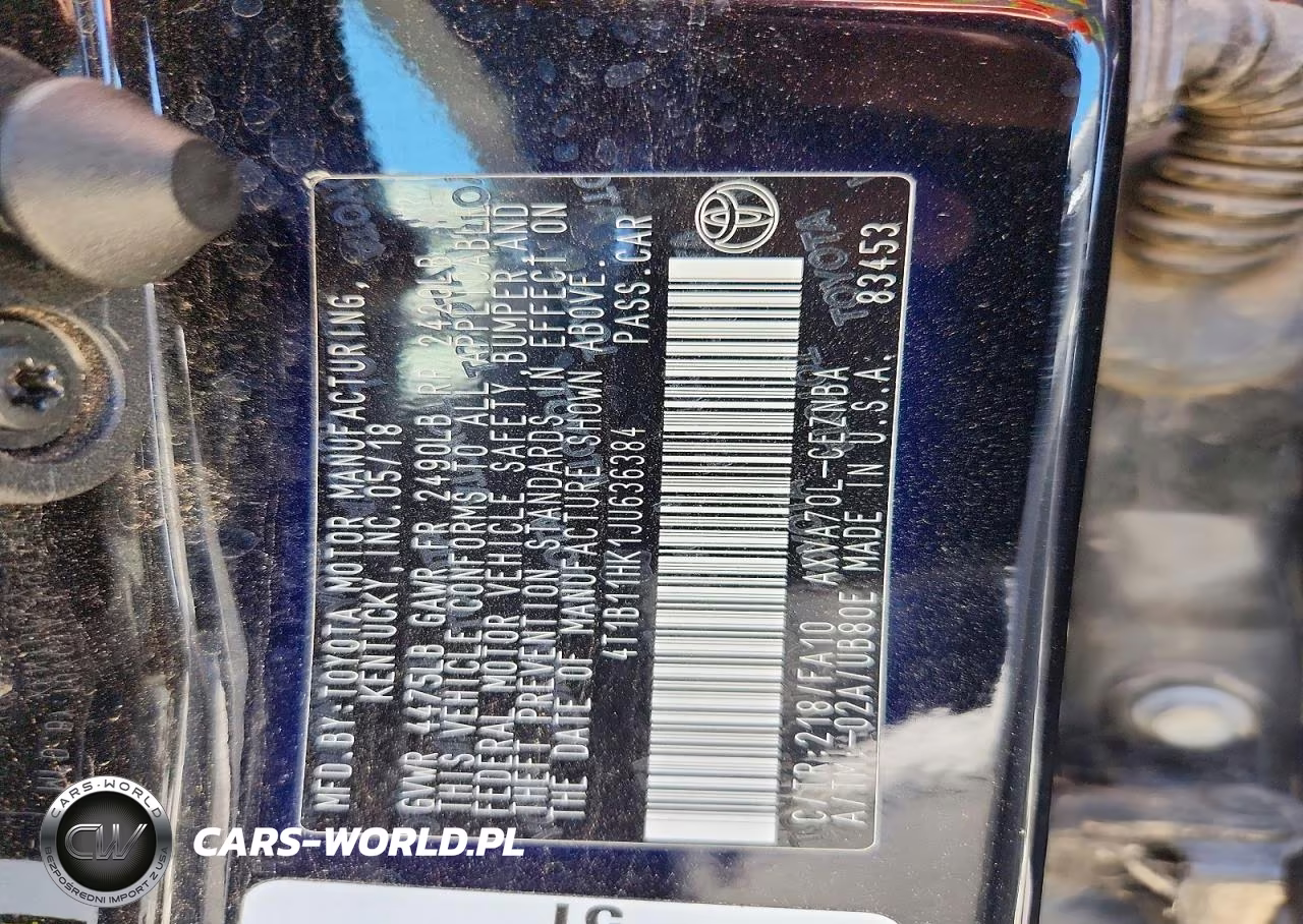 2018 Toyota Camry Le VIN:4T1B11HK1JU636384 - 12