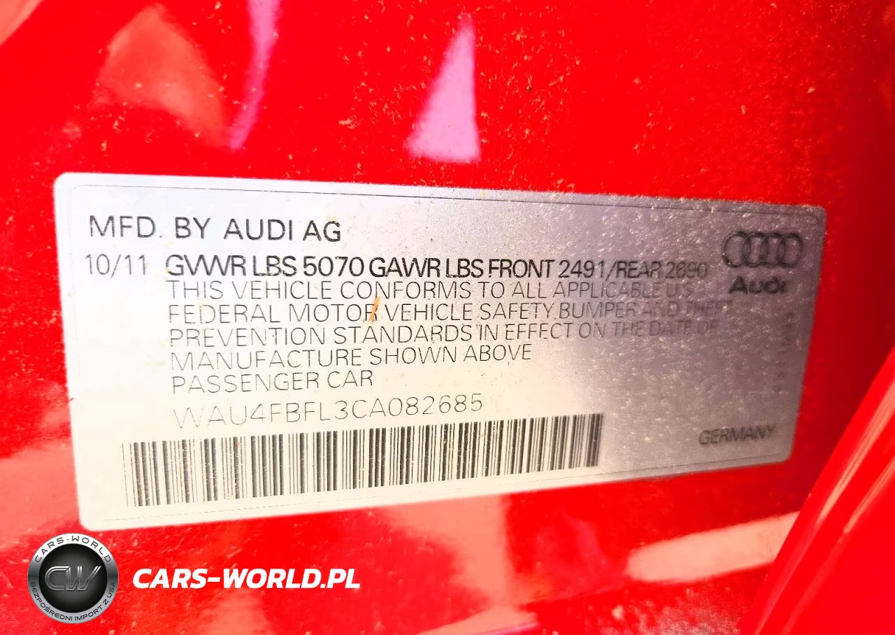 2012 Audi A4 Prestige VIN:WAU4FBFL3CA082685 - 12