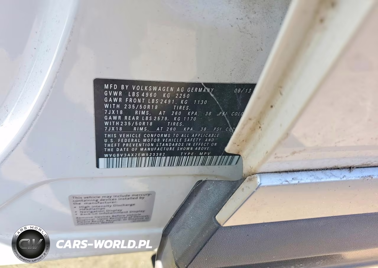 2014 Volkswagen Tiguan S VIN:WVGBV3AX2EW523382 - 13
