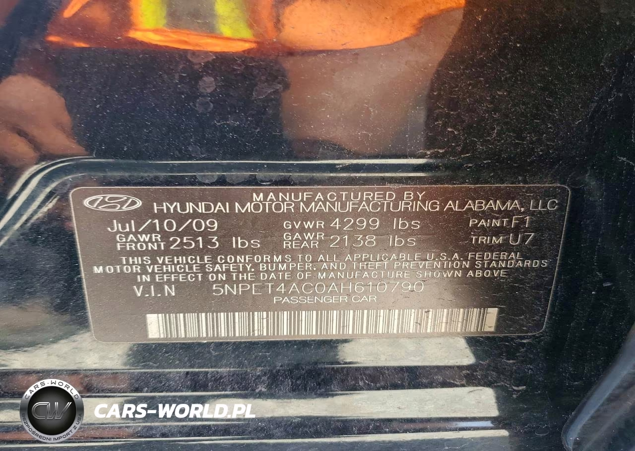 2010 Hyundai Sonata Gls VIN:5NPET4AC0AH610790 - 12